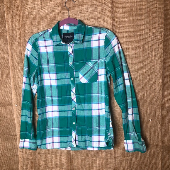American Eagle Outfitters Tops - American Eagle Outfitters SZ S Plaid Flannel